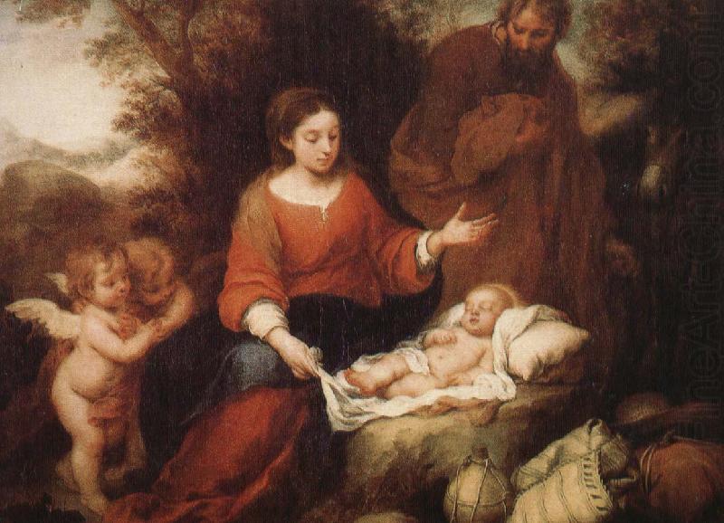 Rest on his way to flee Egypt, Bartolome Esteban Murillo